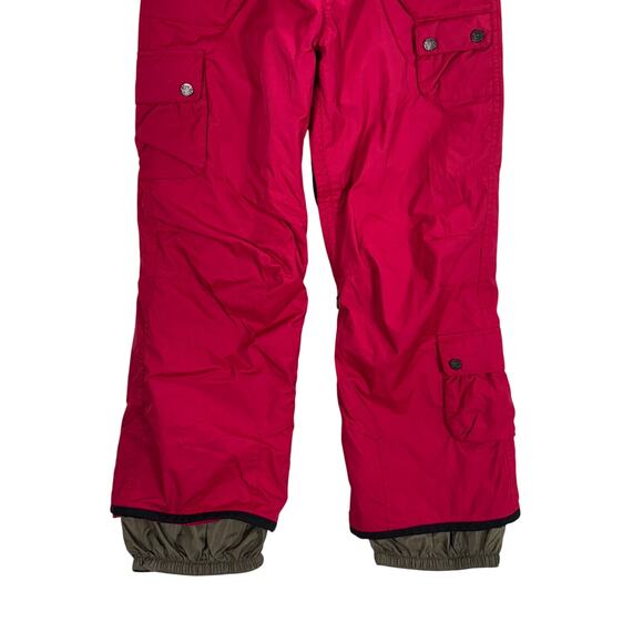 Orage Ski Snowboard Pants Girls Size 12 Pink Cargo Suspenders Cargo Pockets - Picture 6 of 16